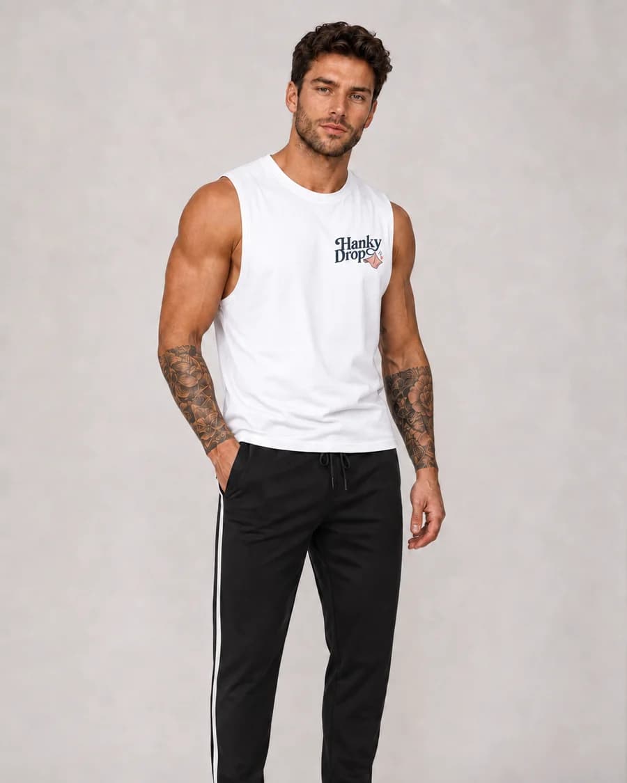 Men's Gym Top — White