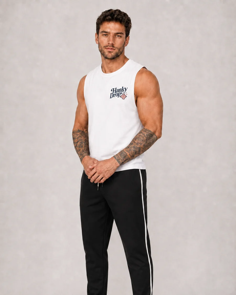 Men's Gym Top — White