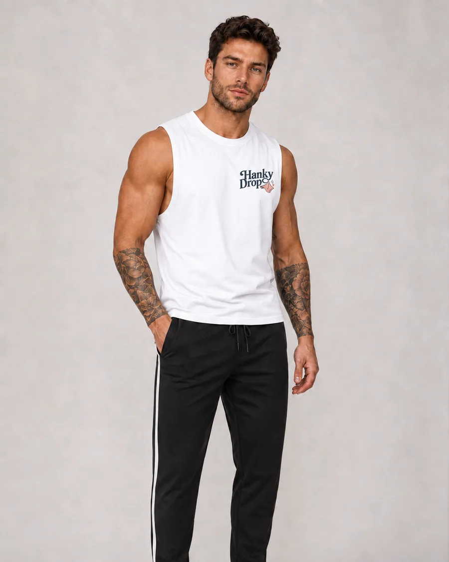 Men's Gym Top — White