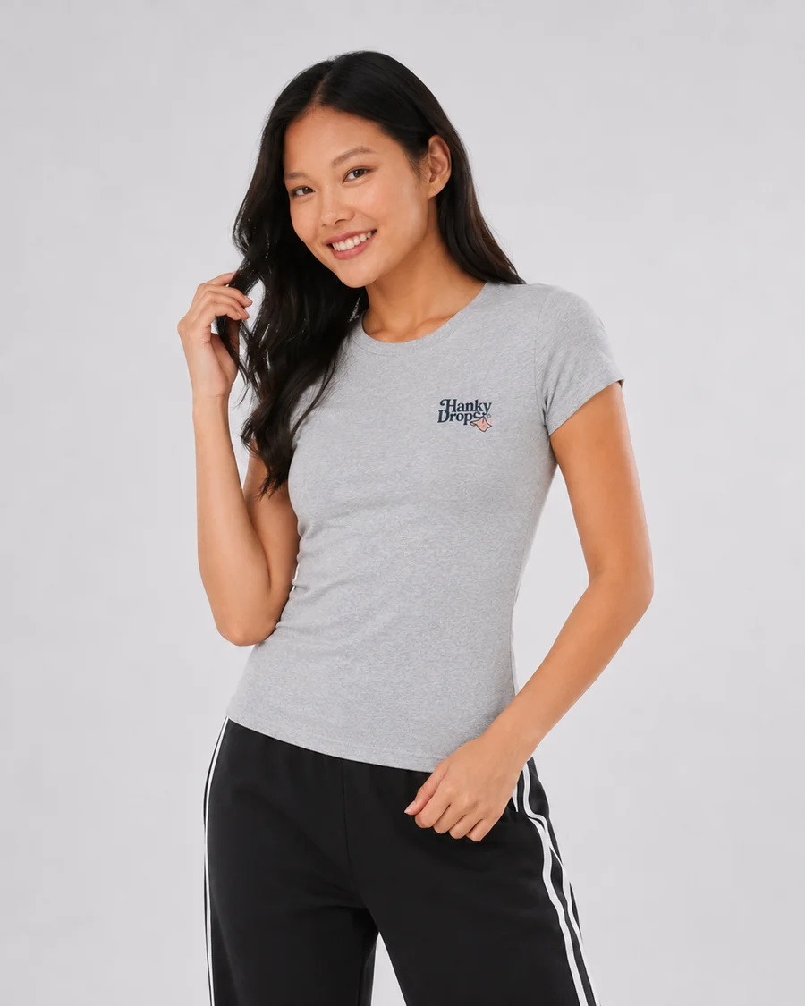Women's Fitted Tee — Grey Marle